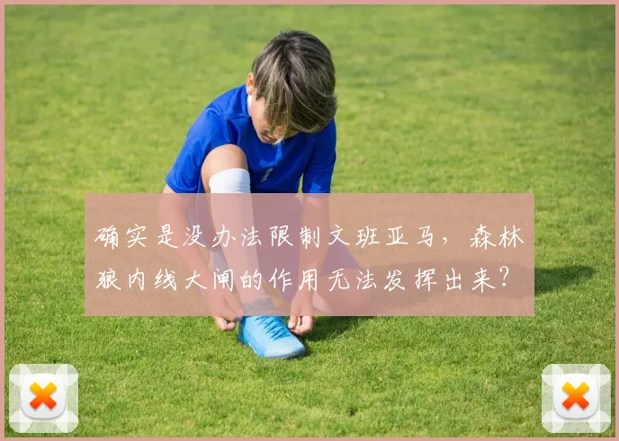 确实是没办法限制文班亚马，森林狼内线大闸的作用无法发挥出来？